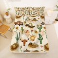 thumbnail image 5 of jejeloiu Western Cowboy Theme Camping Bed Sheets Kids,Desert Botanical Cactus King Sheets,4 Pieces, 5 of 6