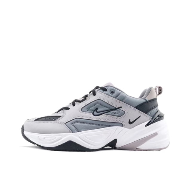 Zapatillas clásicas M2K Tekno blancas de platino puro, unisex, cómodas, de suela gruesa, estilo retro, informales, de caña baja