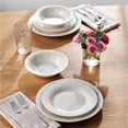 thumbnail image 2 of The Pioneer Woman Vintage Lace 12-Piece Ceramic Dinnerware Set, Linen, 2 of 4