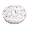 thumbnail image 2 of Lsque Hand Drawn Rabbit Round Bar chair cushion covers Velvet Fabric Premium Comfort Protects from Scratches and Stains for 14-17 Inch Chair- 12 inch, 2 of 7