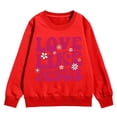 thumbnail image 4 of MIASHUI Chandail en Molleton pour Filles Hauts Imprimés Graphiques Col Rond Manches Longues Pull-Over, Rouge, 4-5 Ans, 4 of 5
