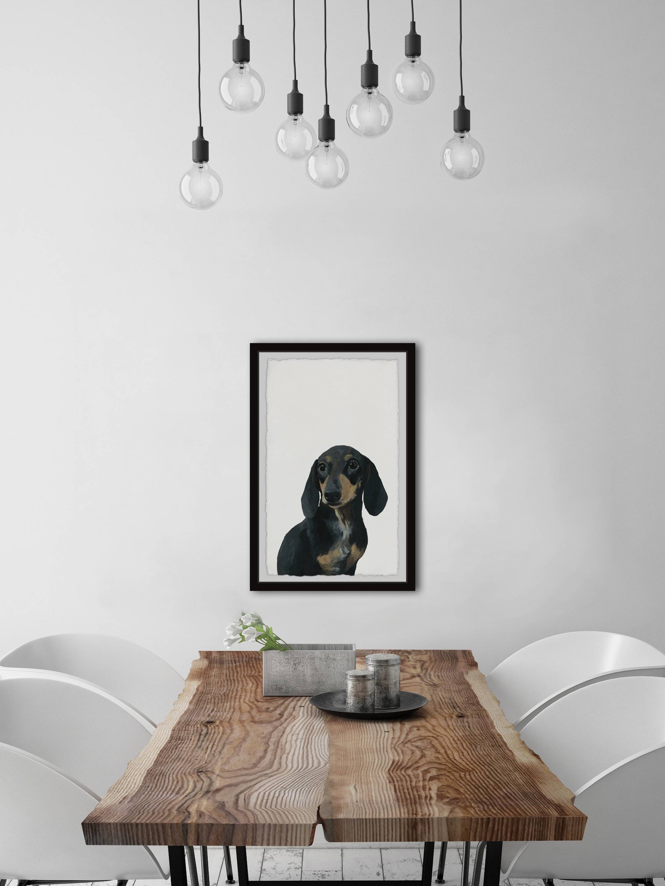Marmont Hill "A Lonely Dog" Framed Painting Art Print, 16.00" x 1.50"