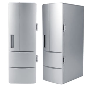 Mini Fridge, Compact Mini USB Fridge Freezer Cans Drink Beer Cooler Warmer Portable Small Refrigerator For Travel Car Office Use