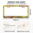 thumbnail image 2 of Aluminum License Plate Frame 2 Pack Car Exterior Accessory Car Tag Holder for Front Rear Plates Cars Decor Bluebird Surrounded by Flowers, 2 of 7