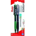 thumbnail image 1 of czcpp-Twist-Erase GT Retractable Mechanical Pencil, 0.7mm Medium Point, Large Retractable Eraser, Assorted Transparant Barrel Colours, QE207LEBP2, 2 Pack with Lead and Erasers, 1 of 4