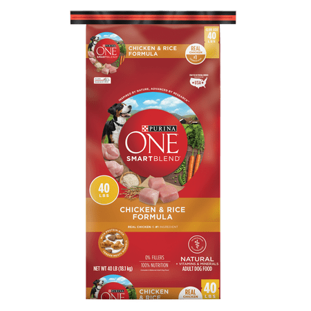 - Purina ONE Natural Dry Dog Food; SmartBlend Chicken & Rice Formula - 40 lb. Bag
