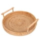 thumbnail image 4 of Bandeja redonda de ratán con asas para servir pan, cesta redonda de mimbre tejida, bandeja decorativa para cenas en la cocina., 4 of 6