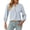 Light Blue, variant on ClodeEU Women V Neck Henley Long Sleeve Pleated Blouse,Casual Loose Solid Tunic Top Dark Blue,Women's Plus L