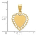 thumbnail image 3 of Real 14kt Yellow Gold Polished Border Heart Pendant; for Adults and Teens; for Women and Men, 3 of 3
