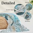 thumbnail image 3 of Sea Turtle Coastal Pillow Covers Queen, Summer Beach Teal Coral Starfish Soft Brushed Microfiber Breathable Throw Pillow Covers, Pillowcase with Zipper for Couch Sofa Bedroom Living Room 20"x30", 3 of 9