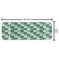 thumbnail image 2 of Indie Microwave Oven Cover, Pattern with Eyeglasses in Vintage Style Hipster Cool Design Modern, Water Resistant Organizer with Pockets for Kitchen, 36" x 12", Petrol Blue Turquoise, by Ambesonne, 2 of 4