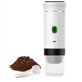 thumbnail image 1 of Wireless Electric Portable Espresso Coffee Machine Camping Coffee Maker Capsule Powder Travel Coffee Maker White,1 * portable coffee maker 1 * usb cable 1 * spoon,White, 1 of 7