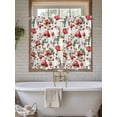 thumbnail image 4 of Red Mushrooms Living Room Curtains 2 Panel, Maple Leaves Plants Country Botanical Cafe Window Treatment, Farmhouse Bedroom Bathroom Kitchen Curtains Drapes 104"x45", 4 of 6