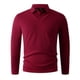 thumbnail image 4 of Blusa y camisa de manga larga con cuello vuelto para hombre, color liso, informal, elástica, deportiva, con botones, blusa de manga larga con cuello vuelto para hombre, tops de poliéster para hombre, 4 of 5