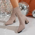thumbnail image 2 of hzomhy Womens Mid Calf Boots Pointed Toe High Heel for Casual Summer and Everyday Wear, 2 of 8