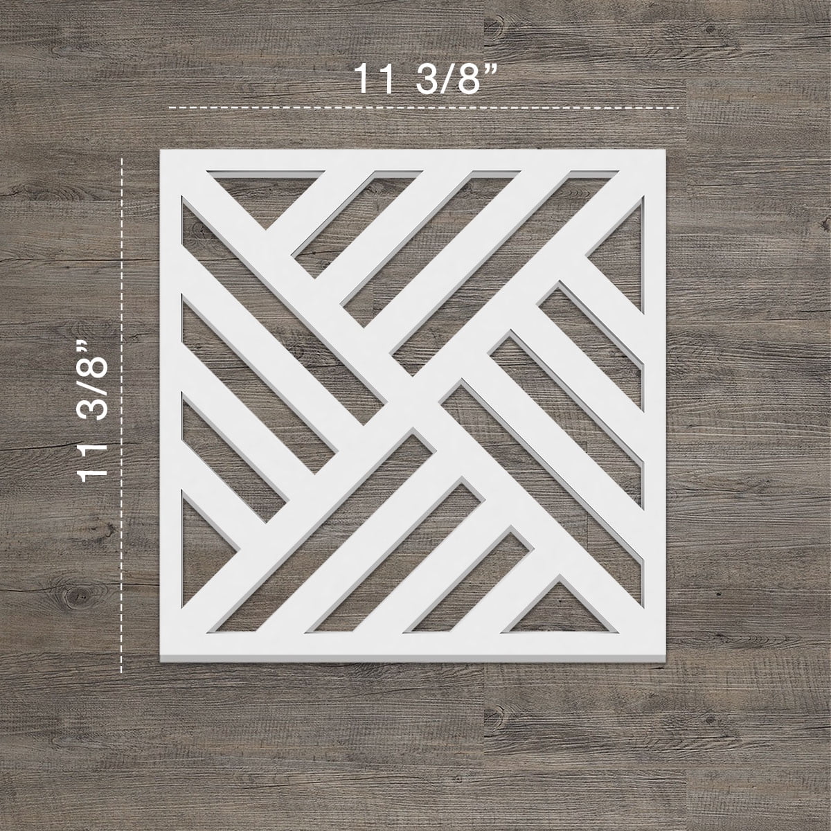 Ekena Millwork 11 3/8"W x 11 3/8"H x 3/8"T Small Allen Decorative Fretwork Wall Panels in Architectural Grade PVC