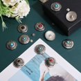 thumbnail image 4 of 24PCS Flower Metal Screw Back Buttons Synthetic Turquoise Screw Back Retro Buttons Replacement Vintage Flower Buckle Buttons for DIY Craft Fabrics Sewing Decoration, 4 of 5
