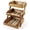 Natural, variant on Large Capacity 2-Tier Wooden Fruit Basket, Durable Acacia Wood, 10.5" Tall, Spacious for Produce, Vegetables, Bread Storage and Home Kitchen Countertop