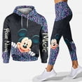 thumbnail image 1 of Sudadera con capucha de Mickey personalizable para mujer, conjunto de pantalones de chándal de Yoga de Mickey, Leggings de Yoga de Disney, chándal de moda, 1 of 4