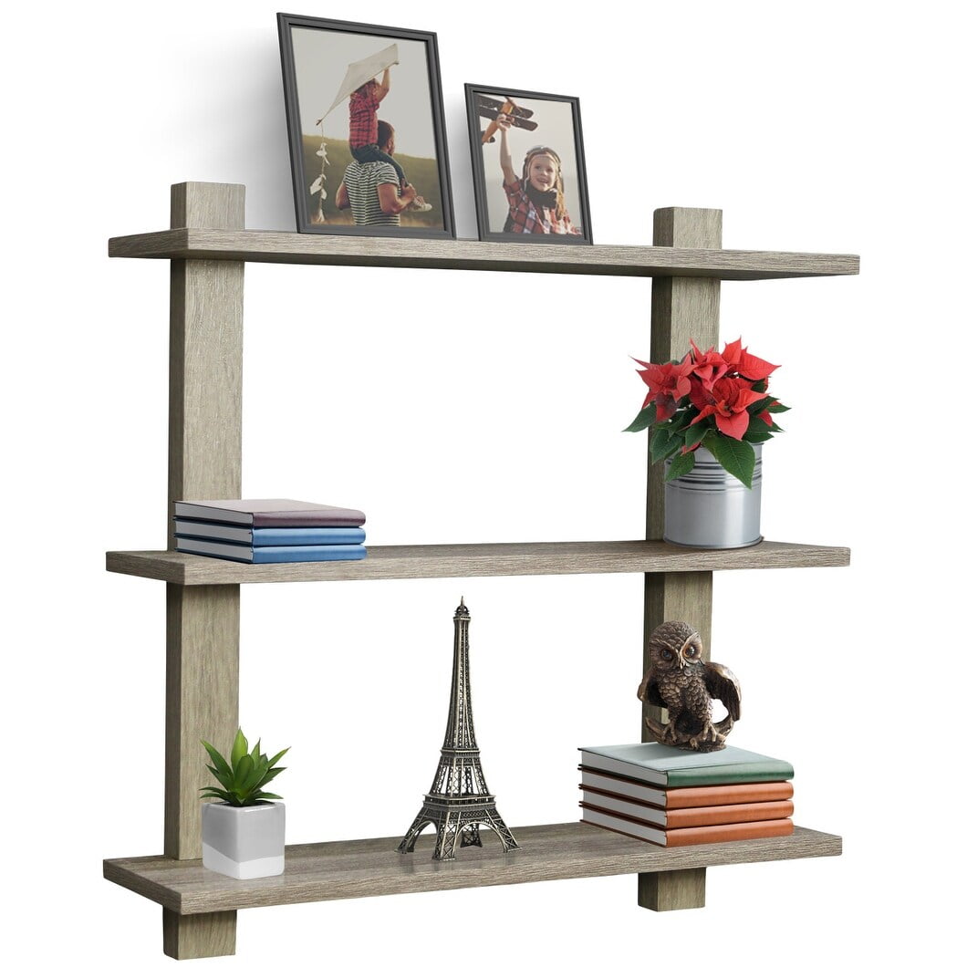 Bed Bath & Beyond Sorbus Modern 6” x 23.62” 5-Tier White MDF Floating Shelves