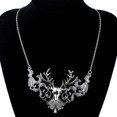 thumbnail image 2 of UDIYO Women Retro Statement Alloy Hollow Deer Head Pendant Insects Necklace Gift, 2 of 6