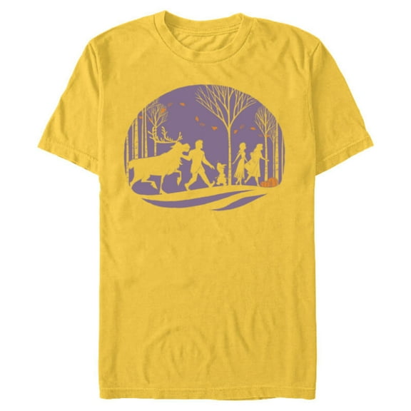 Disney Frozen 2 Autumn in Arendelle Halloween - Short Sleeve Blended T-Shirt for Adults - Customized-Yellow