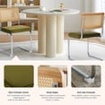 thumbnail image 6 of Kitchen Table and Chairs for 2, 31.5" Dining Table Set for 2 with Velvet Upholstered Chairs, 3 Piece Round Kitchen Table Set, Dining Room Table Set for Small Space, Apartment, 6 of 9