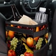 thumbnail image 6 of Thanksgiving Fruits Foldable Car Trash Can with Lid, Leak-Proof Mini Trash Can, Hanging Storage Bag - Car Trash Bin for Clean and Organized Rides, 6 of 6