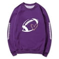 thumbnail image 4 of Sakmal Football Womens Sweatshirts Game Day Trendy Purple Workout Sweatshirts Soft Fall Clothes 2025, 4 of 5