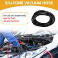 thumbnail image 2 of Unique Bargains 1pc 130PSI Max Pressure Universal Silicone Vacuum Tubing Hose Car Automotive Vacuum Line High Temperature Silicone Black 6FT 2mm Thickness 1/8" 3mm ID, 2 of 7
