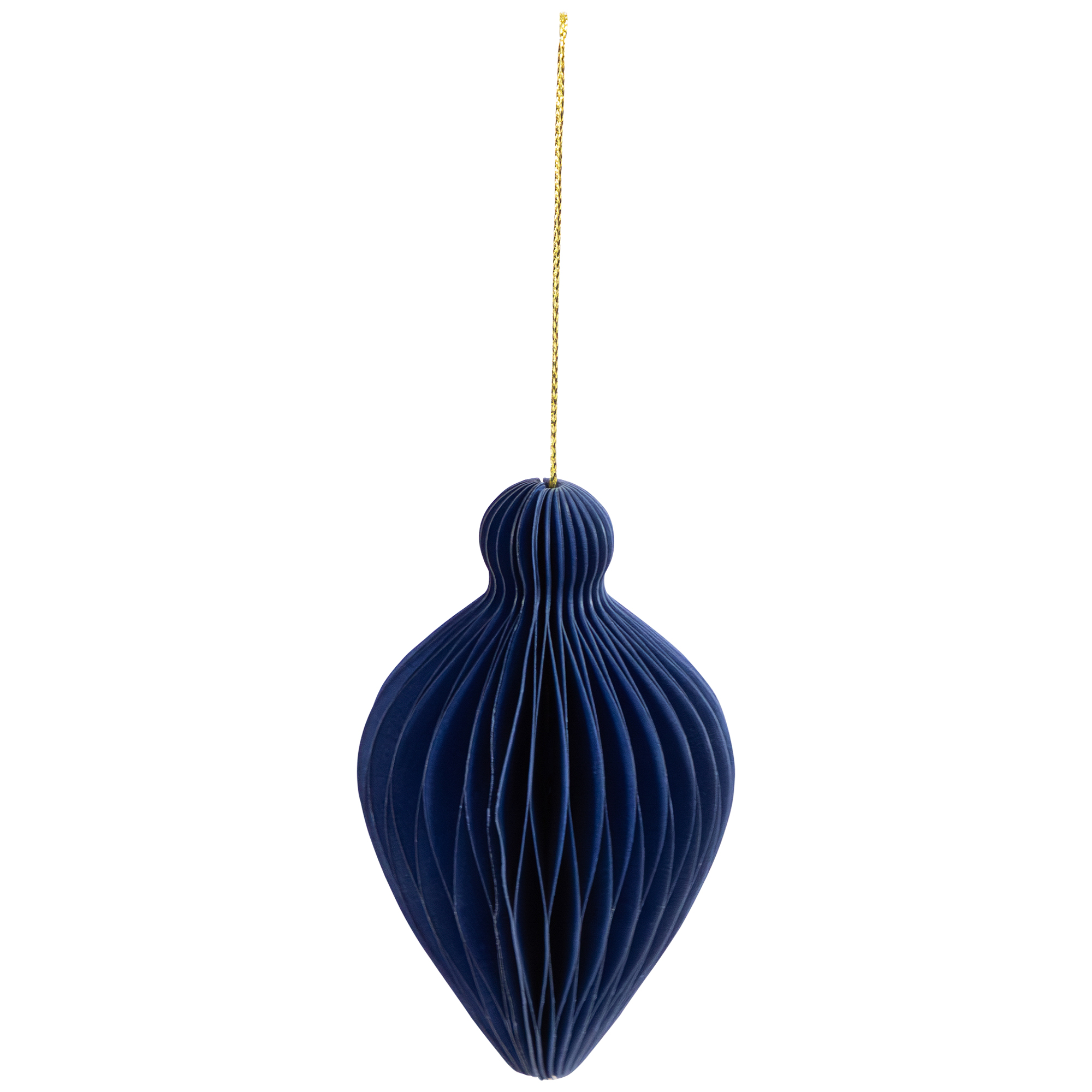 Northlight Accordion Honeycomb Foldable Paper Christmas Ornaments - 4" - Navy Blue - Set of 4