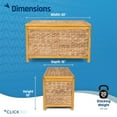 thumbnail image 2 of ClickDecor Wilson Farmhouse Wicker Trunk Acacia 30" Storage Basket Natural Brown, 2 of 11
