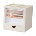 thumbnail image 2 of HILABEE 360 Degree Rotation Rotating Penholder Calendar with 4 Compartments for Vanity white, 2 of 9