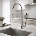 thumbnail image 2 of Llave Mezcladora Brucke Para Fregadero de Cocina Grifo con Resorte Gris Cromado, 2 of 6