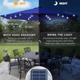 thumbnail image 3 of ABCCANOPY 10.5ft Patio Solar Umbrella LED Outdoor Umbrella with Tilt and Crank,Blue, 3 of 8