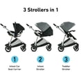 thumbnail image 3 of Graco Modes Element LX Travel System | Includes Baby Stroller with Reversible Seat, Extra Storage, Child Tray, One Hand Fold and SnugRide 35 Lite LX Infant Car Seat, Lynwood, 3 of 5