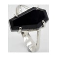 thumbnail image 4 of Black Onyx Natural Gemstone Coffin Ring, Solid 925 Sterling Silver, Proposal Wedding Ring For Women, Girlfriend Gifts, Anniversary Gift For Mom, Bridesmaid Gifts For Her (Black Onyx), 4 of 5