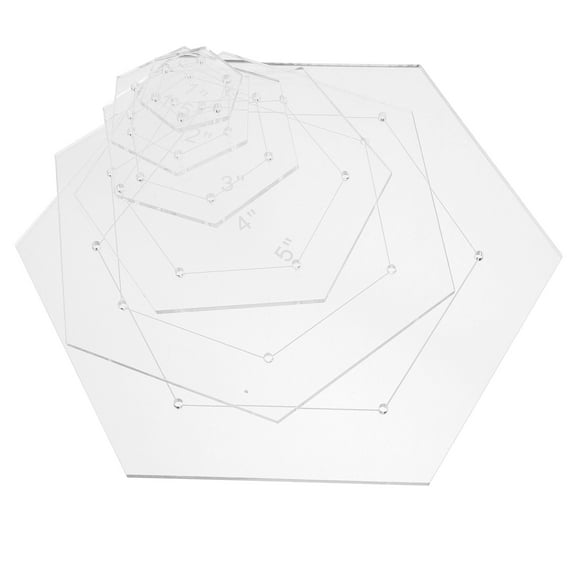 6 Pcs Patchwork Ruler Quilting 18.00X15.70X0.30CM Transparent