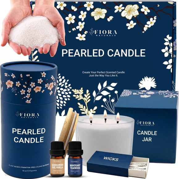 Set de velas perladas no tóxicas Fiora Naturals 510 g