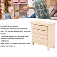 thumbnail image 4 of Gabinete Con Múltiples Cajones En Miniatura, Superficies Alisadas De Madera De Abedul, 4 Cajones, Detalles Finos, Cómoda En Miniatura, Decoración Para Niños Para Dormitorio, 4 of 7