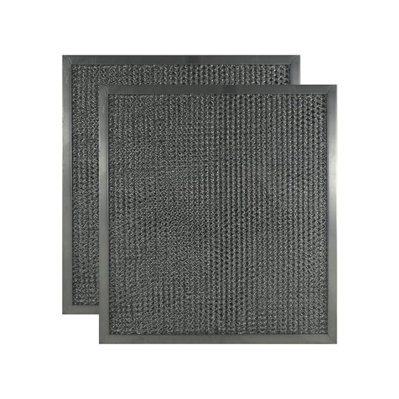 Air Filter Factory 10-7/16 x 11-7/16 x 3/8 Range Hood Aluminum Charcoal Combo Filters 2-Pack