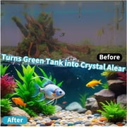 Aquarium Filter U-V Light 3 in 1 Fish Tank Filter, Tawatiler 215 GPH Green Water Cleaning Filter Pump, Double Waterfall 8W Quiet Hang on Filter for 30-60 Gallon Aquariums Saltwater Freshwater