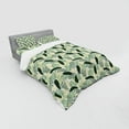 thumbnail image 3 of Ambesonne Botanical Bedding Set 3 Pcs, Monstera Fan Palm Leaves, Twin XL, Khaki Dark Green White, 3 of 3