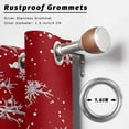 thumbnail image 6 of 1 Panel Outdoor Curtains for Patio Waterproof 54"x108" Red Christmas Weatherproof Privacy Outsides Curtains, Gnomes Xmas Tree Snowflake Gifts Birds Grommet Thermal Drapes for Cabana Porch Pergola, 6 of 8