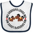 thumbnail image 3 of Inktastic Grandpa Loves Me Grandchild Horse Boys or Girls Baby Bib, 3 of 4