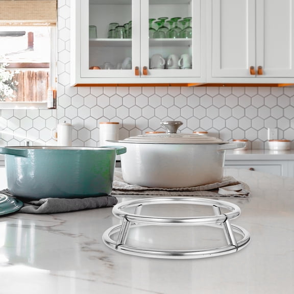 BESTYASH Round Tube Pot Stand Stainless Steel Wok Support for Stove Accessories and Outdoor Cooking Activities