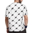 thumbnail image 2 of Wukai Black Rabbit Print Men's Short-Sleeved Mesh T-Shirt,Quick-Dry Short Sleeve Workout T-Shirt-Large, 2 of 8