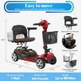 thumbnail image 2 of MS07 45 Miles Ecomobi 4 Wheels Mobility Scooter for Adults&Seniors, 350W Electric Powered Wheelchair Device with 25 Ah Extended Battery, Dual Baskets, Rotating Seat, Compact Duty Mobile for Elderly, 2 of 9