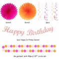 thumbnail image 2 of Champagne-Gold Beige Fall Boho Birthday Party-Decorations - 21pcs Autumn Neutral Retro Happy Banner,Girl One Sweet Peach Paper Streamers Lanterns,Tissue Pom Poms Fan,Rustic Backdrop Decor, 2 of 7