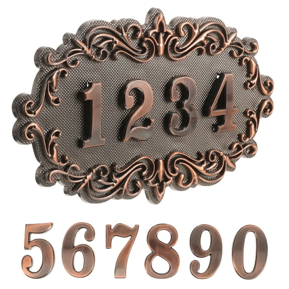 Address House Number Front Door Plaque Vintage Mailbox